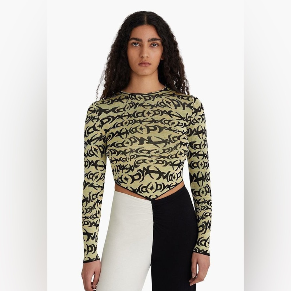 Paloma Wool Green & Black Cole Long Sleeve T-Shirt